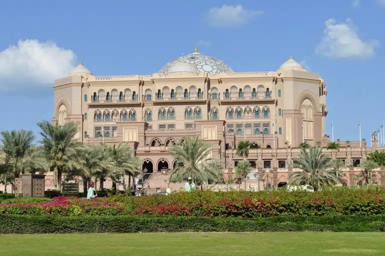 Abu Dhabi city image in Dubai desert dune